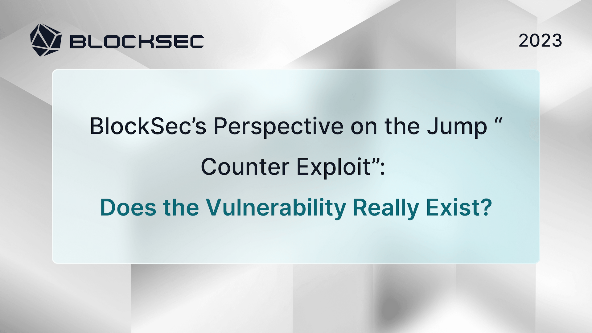 BlockSec’s Perspective on the Jump “Counter Exploit”: Does the Vulnerability Really Exist?