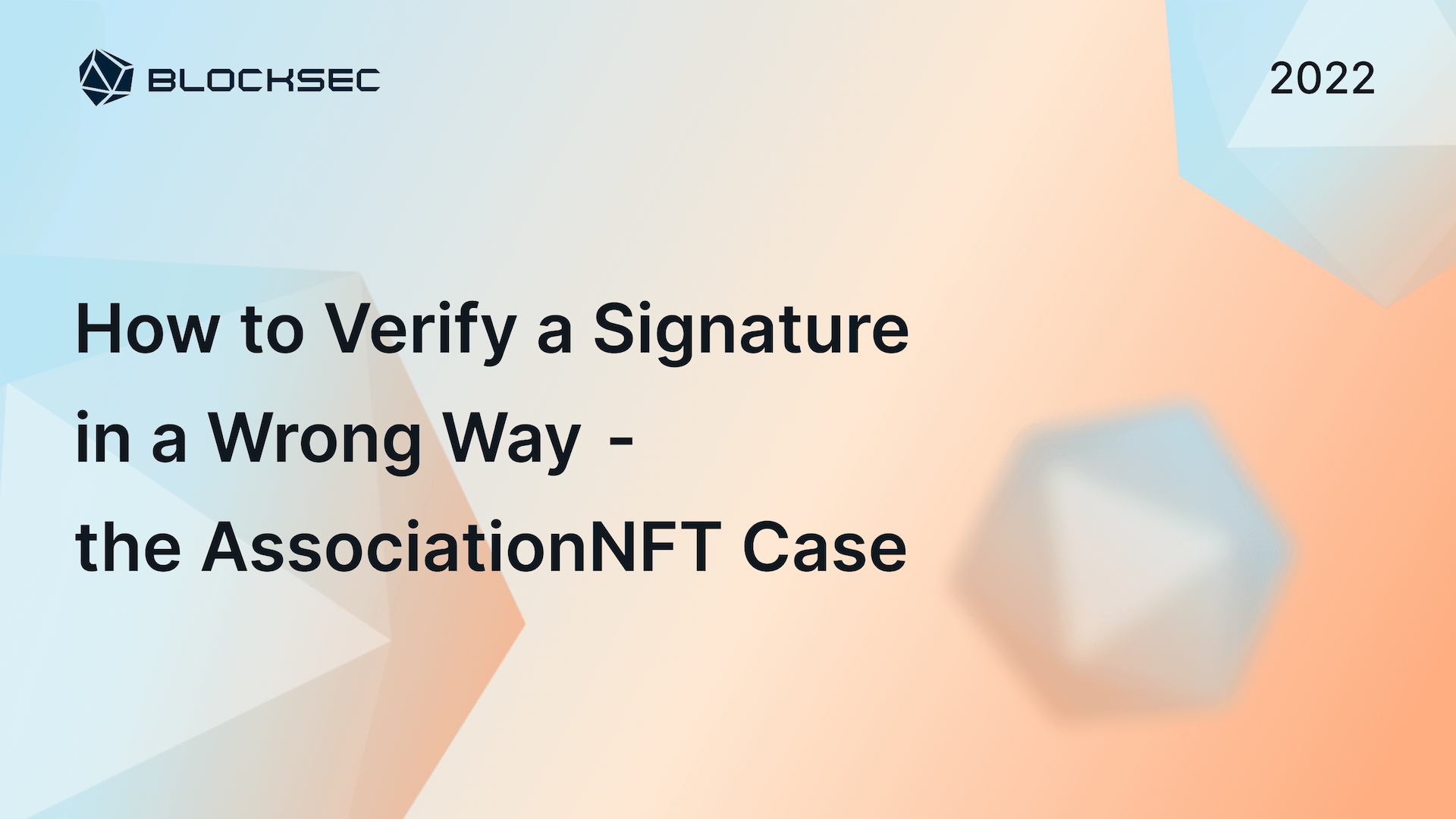 How to Verify a Signature in a Wrong Way — The AssociationNFT Case