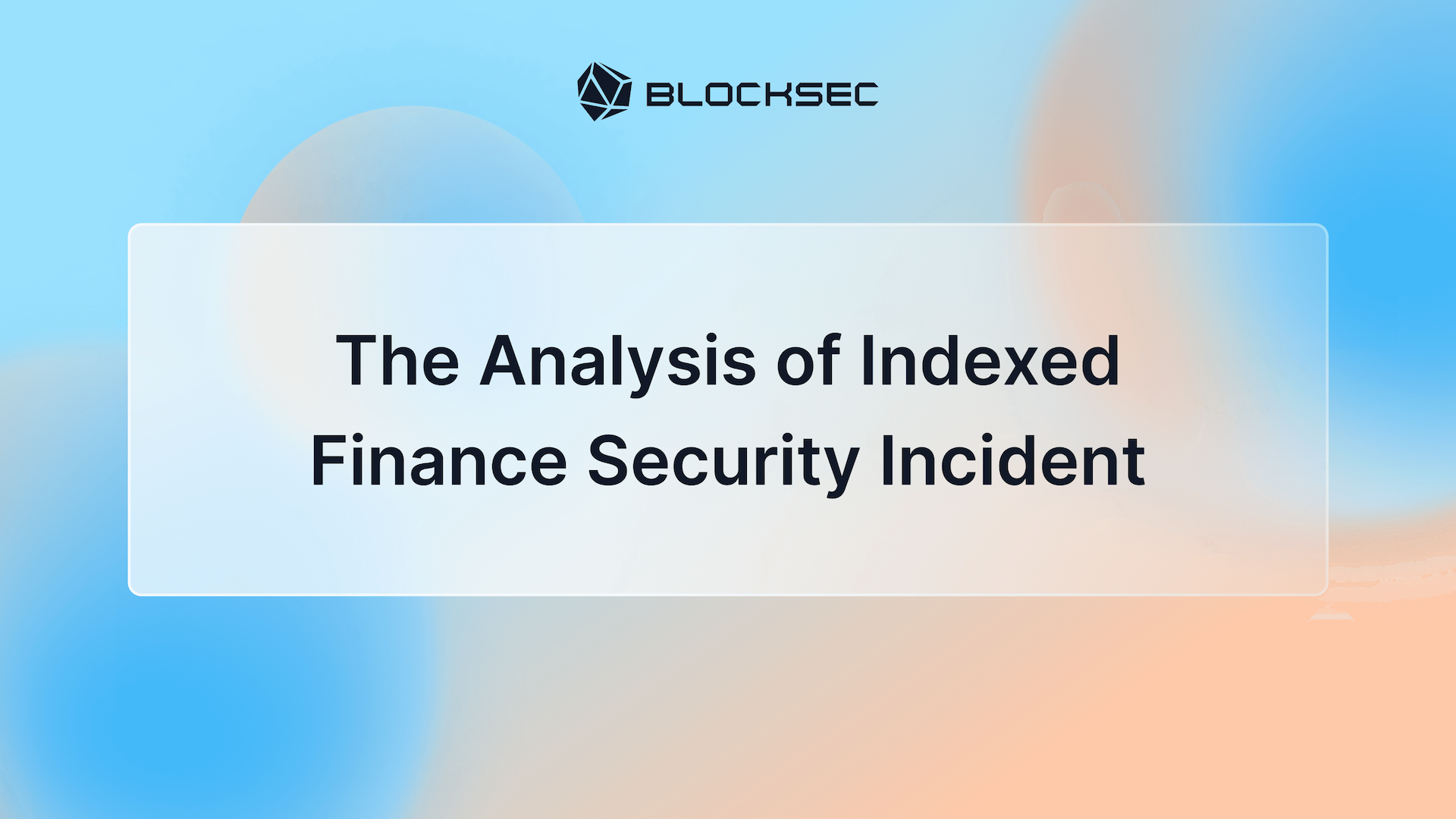 The Analysis of Indexed Finance Security Incident