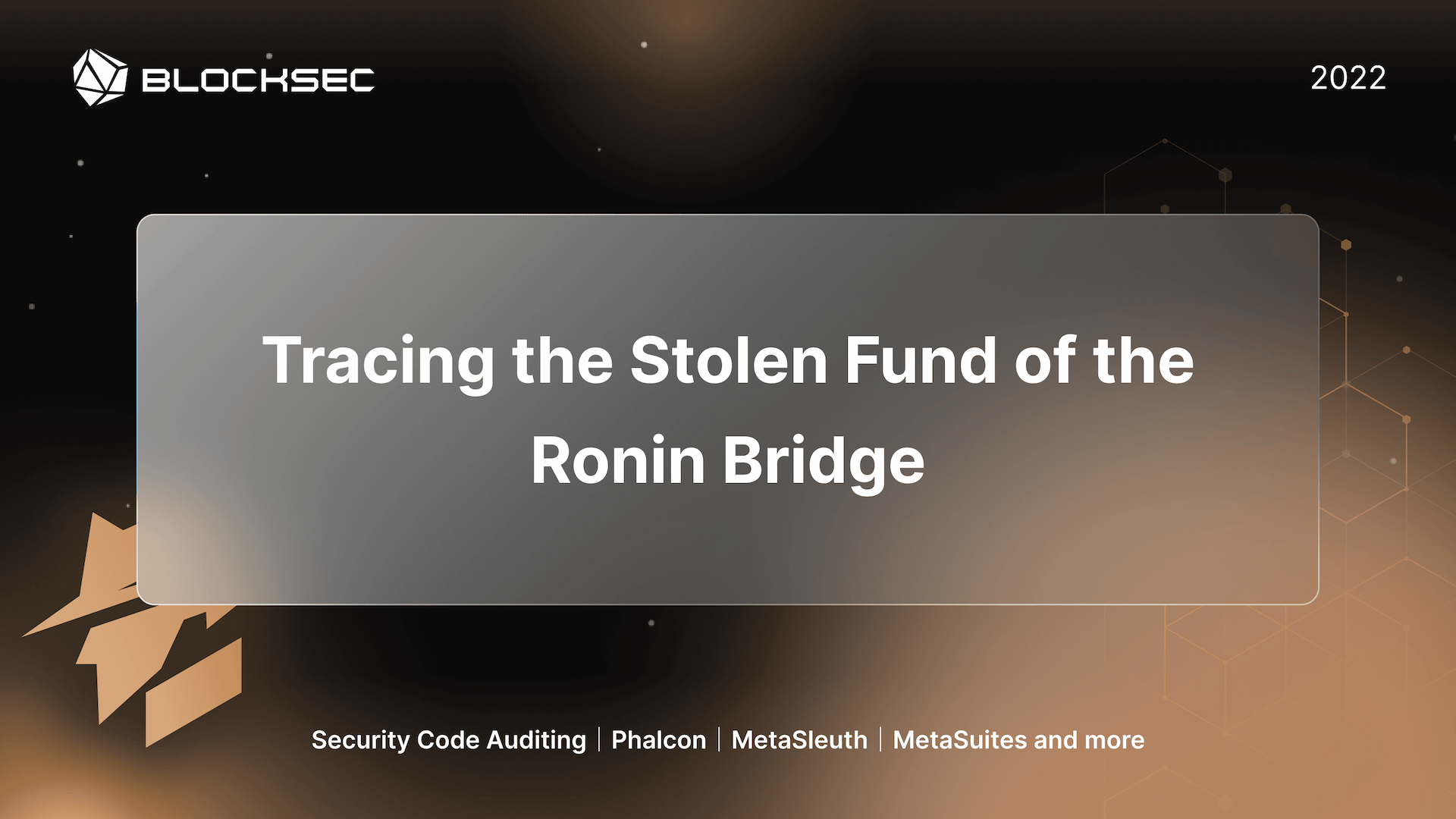 Tracing the Stolen Fund of the Ronin Bridge